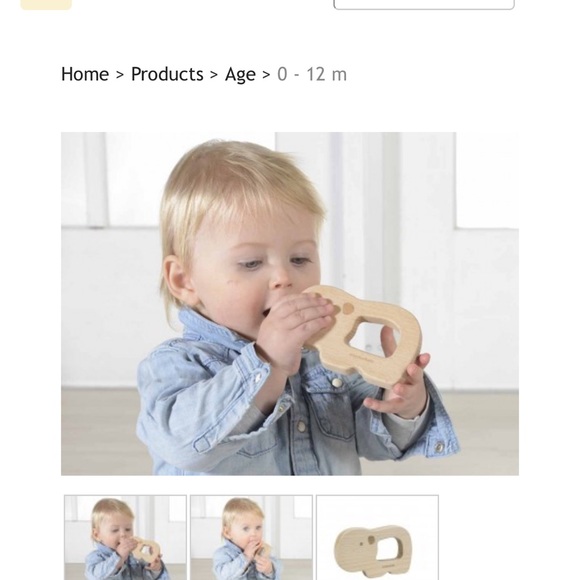 Wooden Hippo Teether - Picture 6 of 7